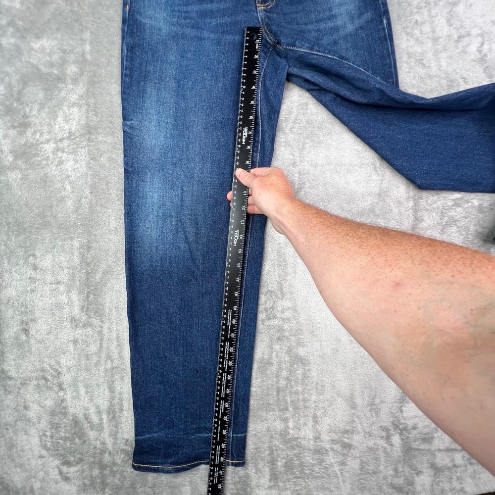 Old Navy O.G. Loose Jeans Womens 4 Dark Wash Solid Stretch High Rise Wide Leg - Picture 6 of 14